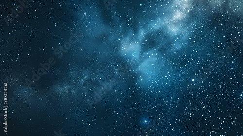Starry Sky Over Clouds in Space