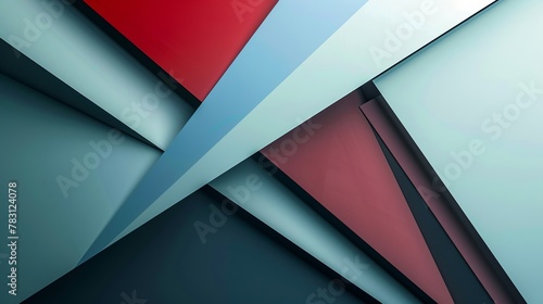 Abstract geometric shapes in shimmering shades of red on a metallic surface, abstract  , background