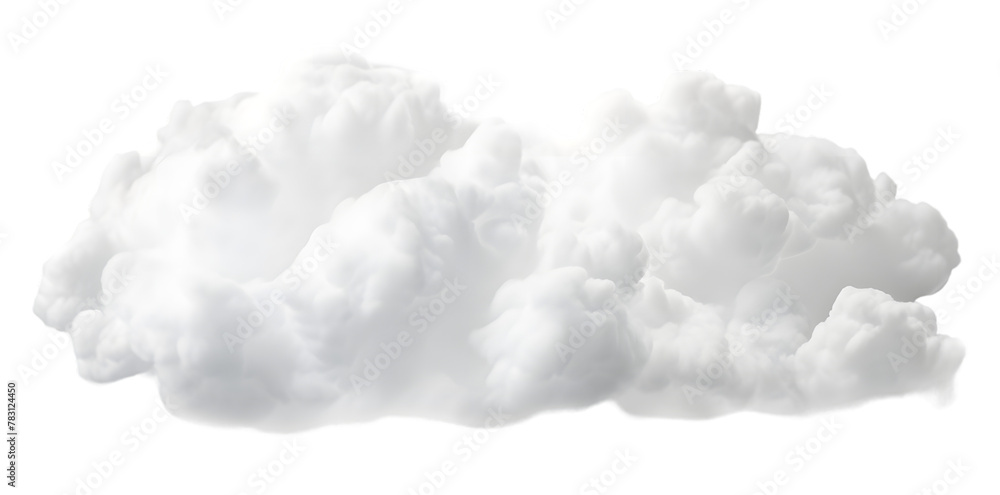 White soft cloud isolated on transparent background White soft cloud isolated on transparent background
