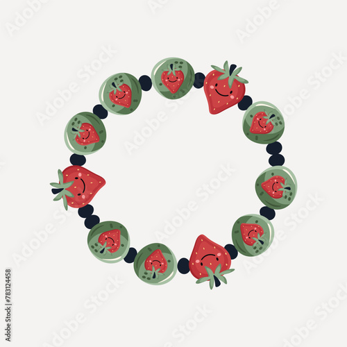 Colorful friendship bead bracelet. Craft Bracelet. Beads Accessories. strawberry bracelet diy