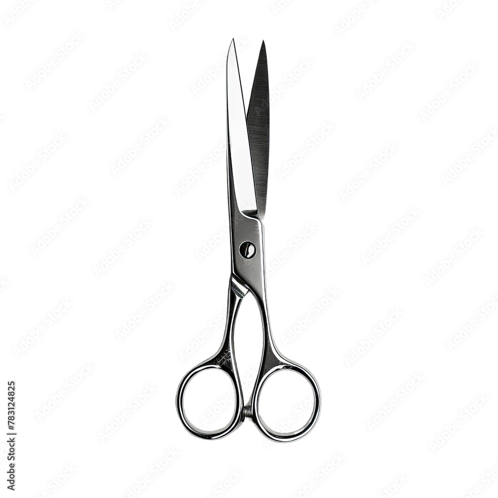 Classic Stainless Steel Scissors with Pointed Blades, Concept of Precision Cutting Tools. Classic Stainless Steel Scissors with Pointed Blades, Concept of Precision Cutting Tools.