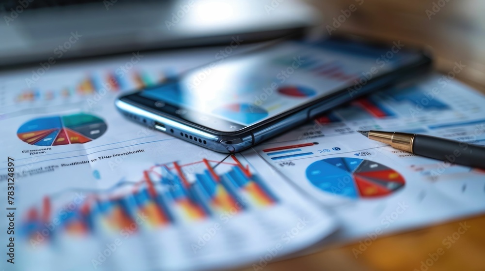 Digital Financial Analysis and Budgeting Tools on a Smartphone Screen Digital Financial Analysis and Budgeting Tools on a Smartphone Screen