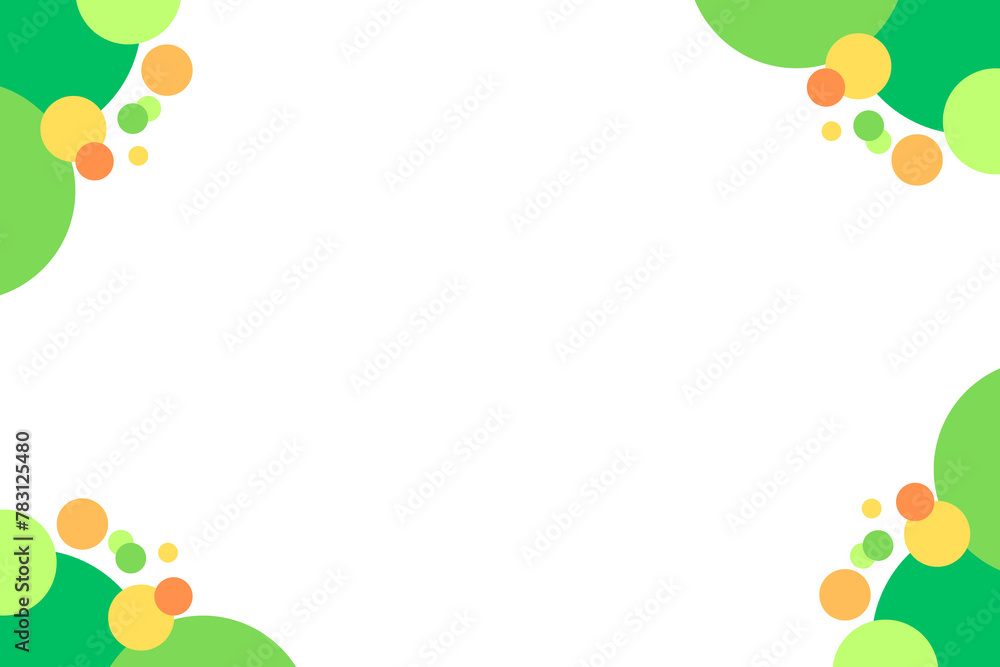 Card template with green-tone circle Card template with green-tone circle