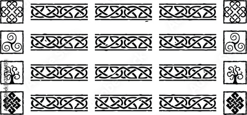Seamless Celtic Knot Borders with Square Ends

