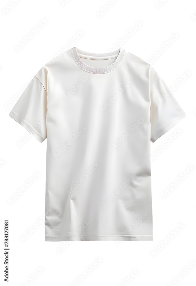 White T-shirt mockup isolated on transparent background White T-shirt mockup isolated on transparent background