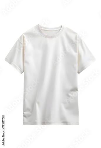 White T-shirt mockup isolated on transparent background