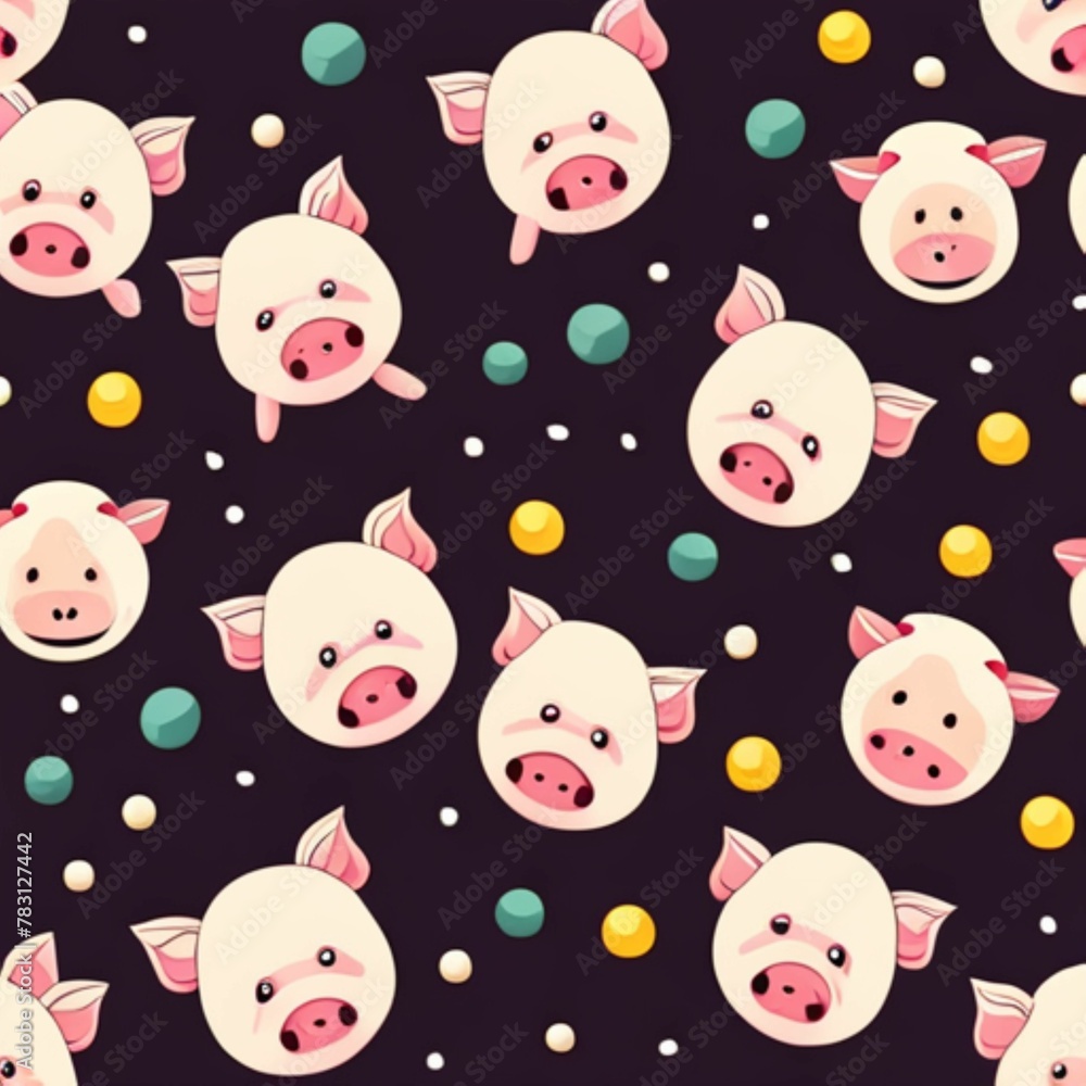 seamless pattern with pig seamless pattern with pig