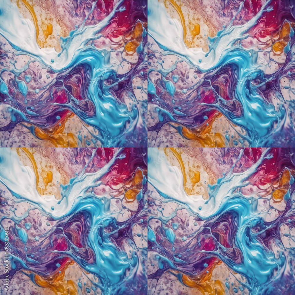 splash seamless pattern, abstract colorful background, original modern decoration