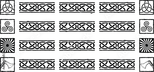Seamless Viking and Celtic Knot Borders with Square Corners
