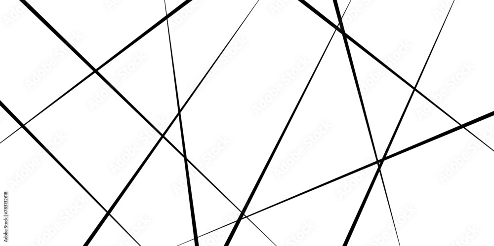 Random chaotic lines. Abstract geometric pattern. Outline monochrome texture. Horizontal template with random lines. Vector illustration. Random chaotic lines. Abstract geometric pattern. Outline monochrome texture. Horizontal template with random lines. Vector illustration.