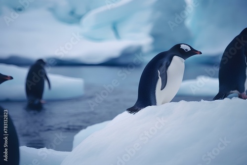 penguin in polar regions made by midjourney