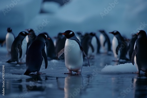 group of penguins made by midjourney