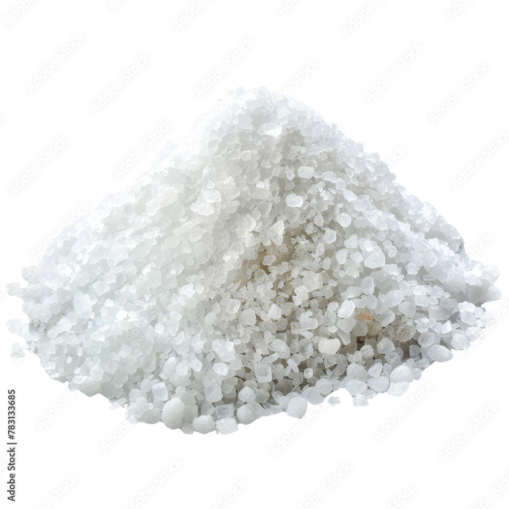 Close-up of a Heap of Coarse Sea Salt, Depicting the Concept of Seasoning and Culinary Ingredients.