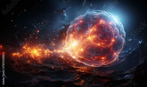 Computer Generated Image of a Ball of Fire