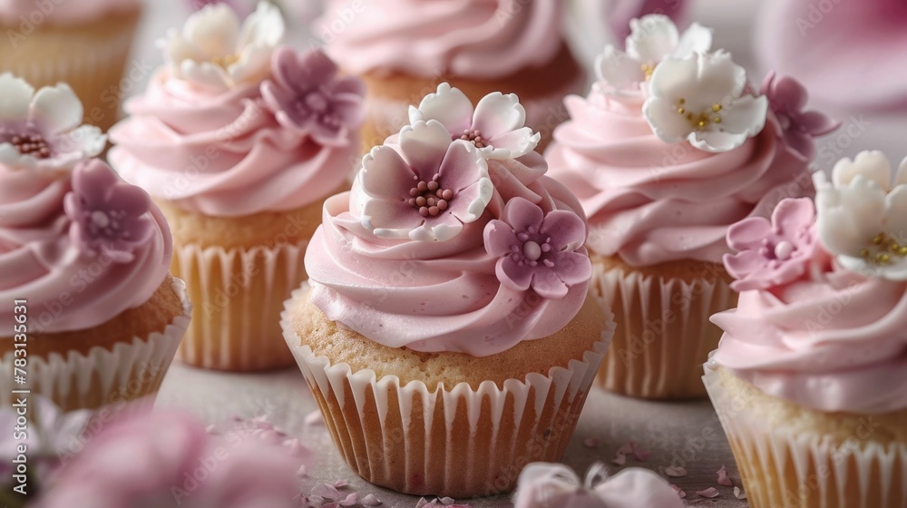 Delightful Homemade Cupcakes and Cakes Adorned with Floral Buttercream Frosting for a Joyous Mother s Day Delightful Homemade Cupcakes and Cakes Adorned with Floral Buttercream Frosting for a Joyous Mother s Day