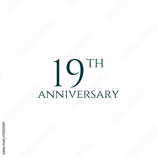 19th logo design, 19th anniversary logo design, vector, symbol, icon
