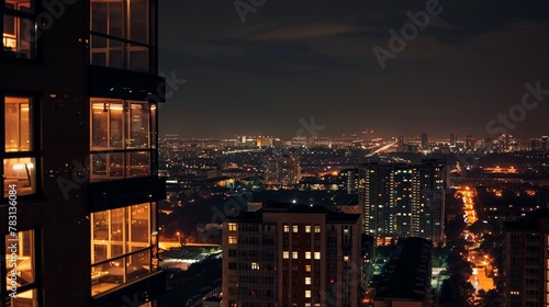 都会の夜景のイメージ