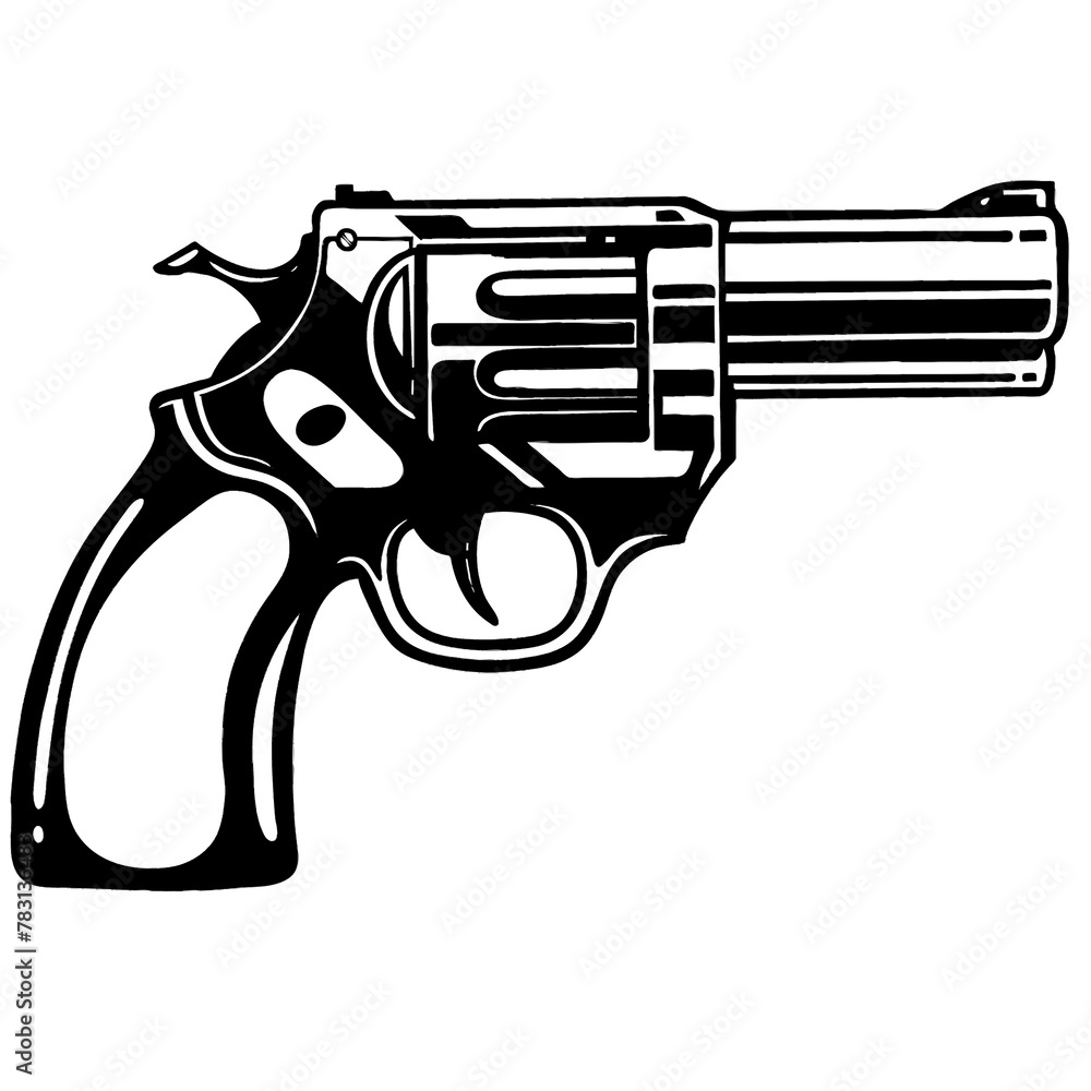 illustration of a pistol