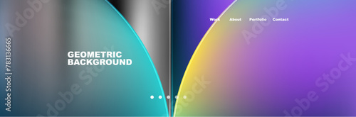 Symmetrical geometric background with vibrant rainbow colors