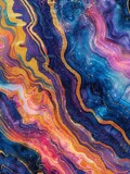 Iridescent leopard pattern, abstract swirls of shimmering colors, closeup, texture focus