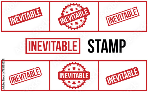 Inevitable Rubber Stamp Set Vector