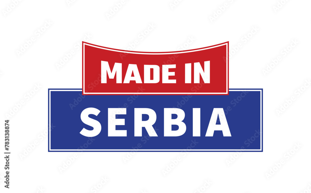 Obraz premium Made In Serbia Seal Vector