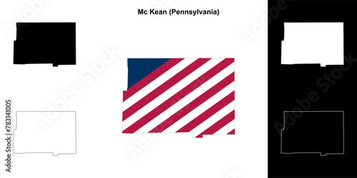 Mc Kean County (Pennsylvania) outline map set photo