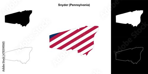 Snyder County (Pennsylvania) outline map set