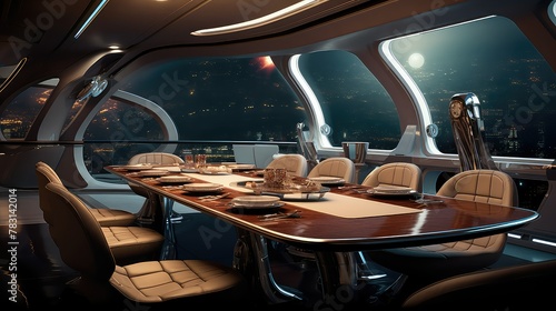 spacious space ship interior