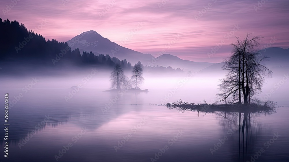Obraz premium serene purple fog