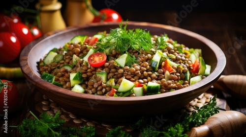 salad brown lentils