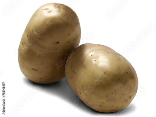 organic potato vegetable isolated on transparent png background with shadows 