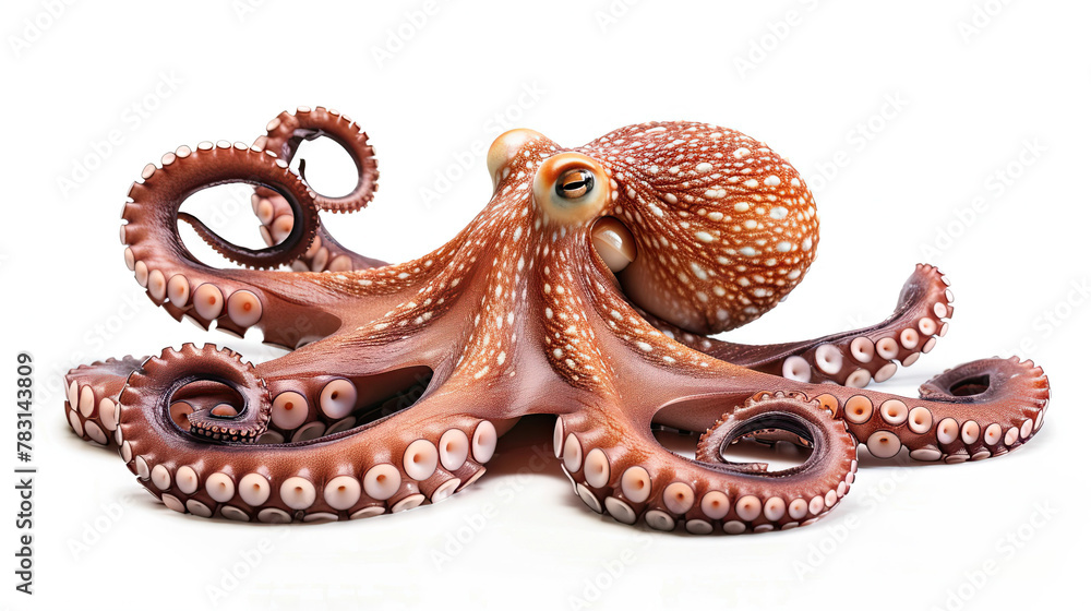 Obraz premium Octopus on white background