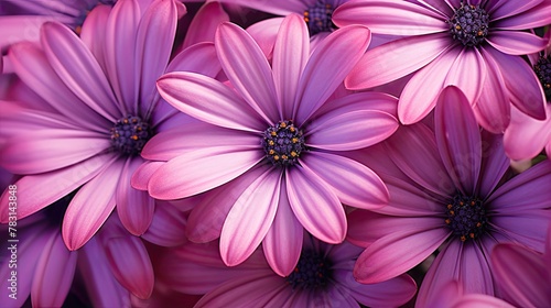 intricte pink and purple flowers A macro shot photo
