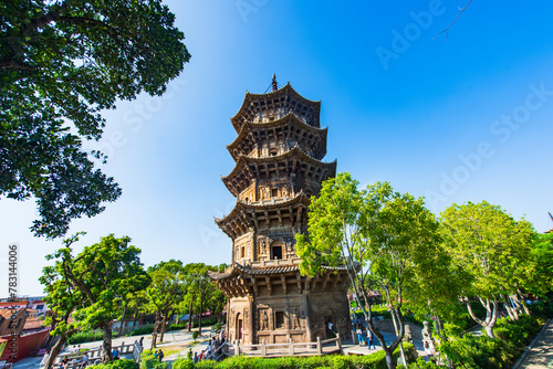 Ancient pagoda of Kaiyuan Temple in Quanzhou, Fujian, China photo