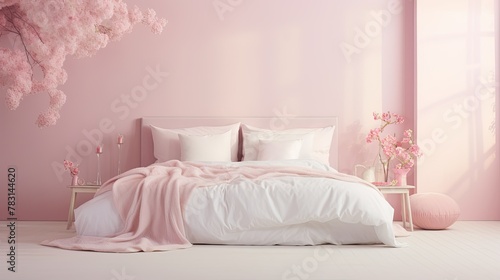 walls white pink