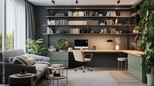 sleek modern interior © vectorwin