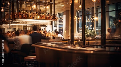 energy blurred italian restaurant interior