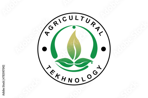 Agriculture technology logo design vector inspiration