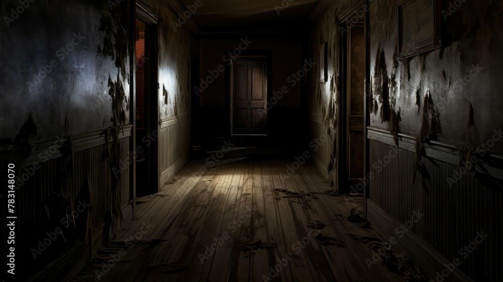 hallway haunted house interior