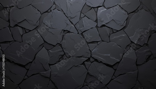Black slate background, top view photo