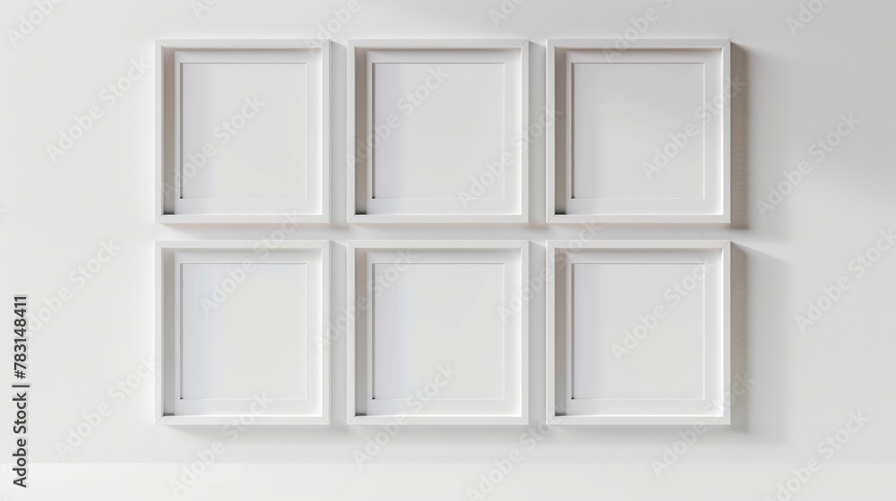 room with white frames room with white frames