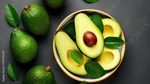 pit top avocado background
