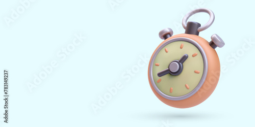 Stopwatch in realistic style isolated on light background. Vector illustration