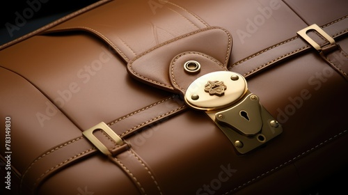 leather golden button photo