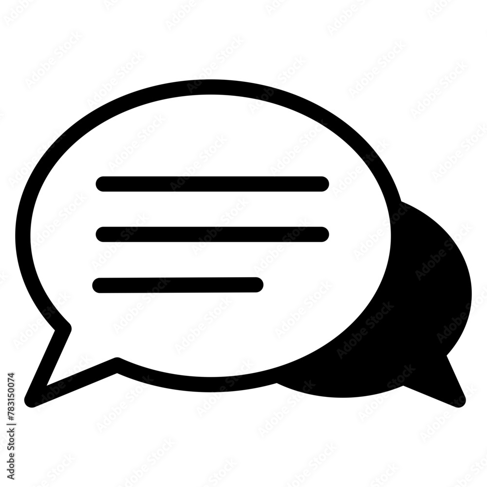 Chat vector icon. Talk speech bubble icon Chat vector icon. Talk speech bubble icon