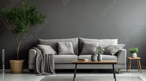 comfortable gray linen