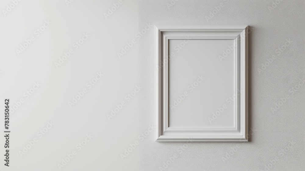 white frame in a wall with free place for editing 