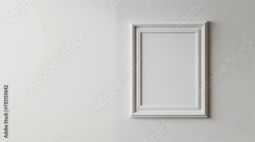 white frame in a wall with free place for editing 