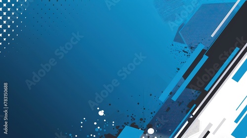  blue sporty background, speed motion design with spot strip and copy space, modern minimal in cheerful and freedom energy feeling, Generative Ai